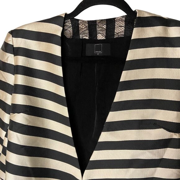 Dolce Vita Anthropologie Womens Minona Jacket Blazer Small‎ Macyn Striped Open - Picture 4 of 9